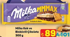 MİLKA KEK VE BİSKÜVİLİ ÇİKOLATA 300 G